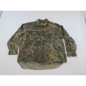 Duxbak Advantage Timber Camo Button Down Shirt Sz 46-48 Y2K